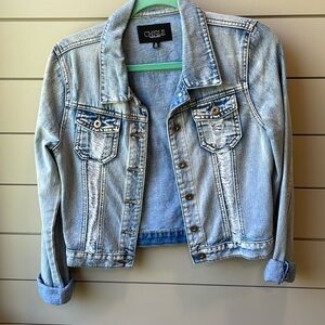 Chiqle Distressed Jean Jacket - Small